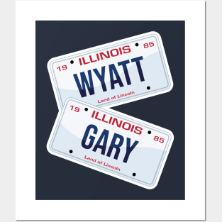 Gary and Wyatt License Plates - Weird Science Posters and Art